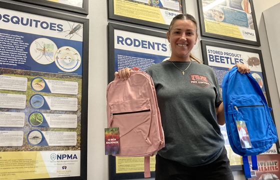 Back Pack Giveaway Courtesty Of Evans Pest Control