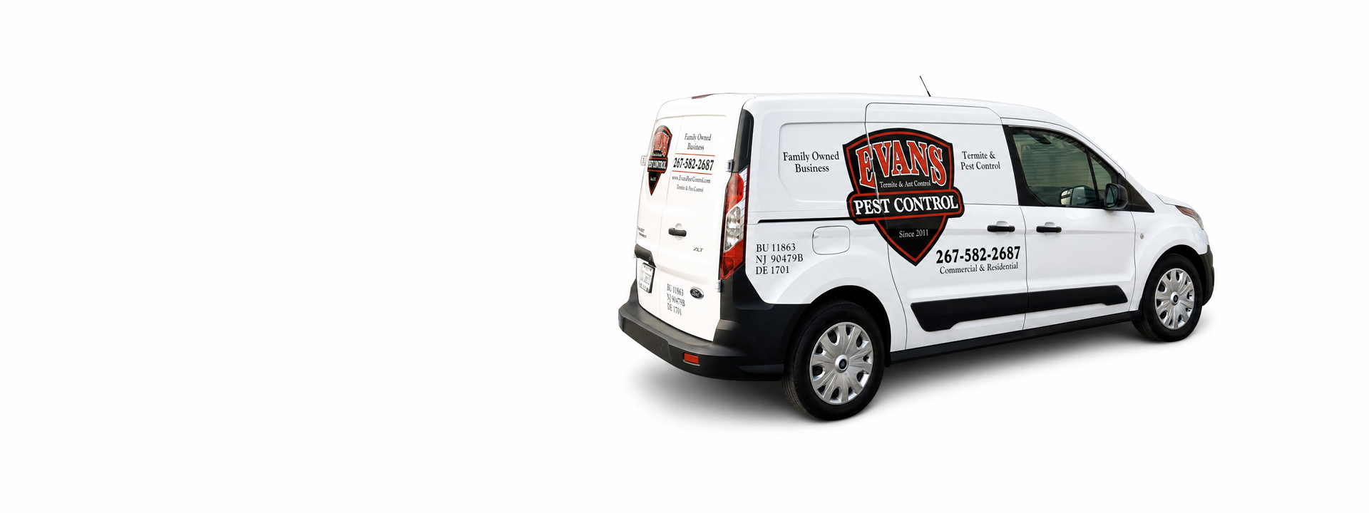Evans Pest Control residential service vehicle